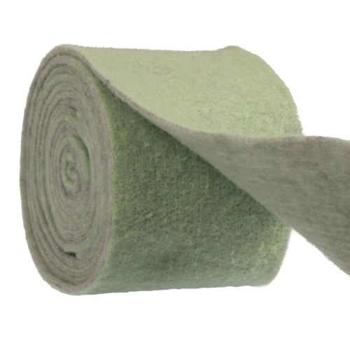 Floristik24 Filtband ullband grågrönt fluffigt dekorband 14cm 5m