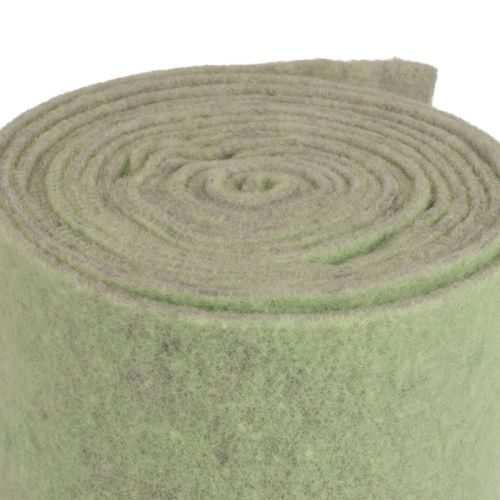 Floristik24 Filtband ullband grågrönt fluffigt dekorband 14cm 5m