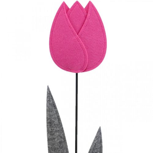 Artikel Filtblomma filt deco blomma tulpan rosa bordsdekoration H68cm