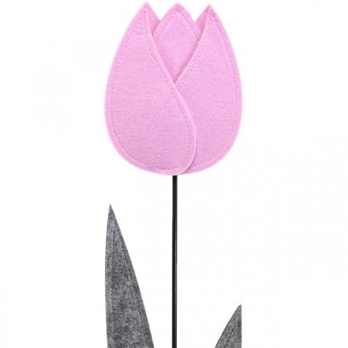 Floristik24 Filtblomma filt deco blomma tulpan rosa bordsdekoration H68cm