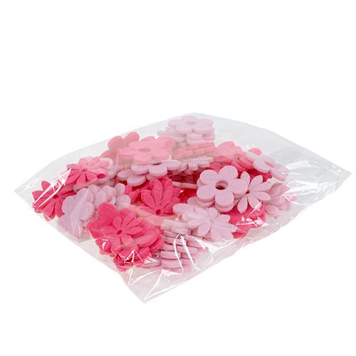 Floristik24 Känd blomma rosa, rosa 3,5 cm 96p