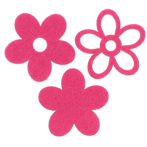 Floristik24 Filtblomma för att sprida rosa som dekorationsset Ø4cm 72 st