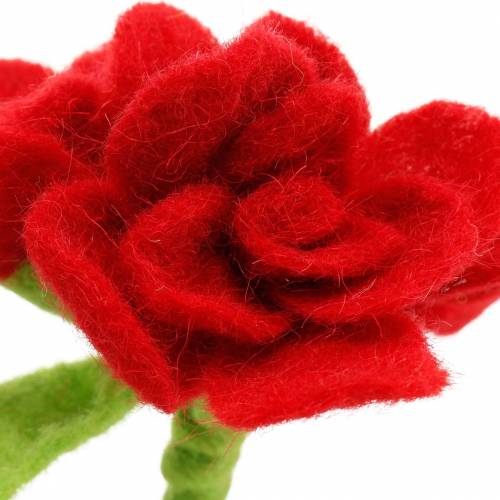 Floristik24 Filtblomma 15cm med 3 blommor