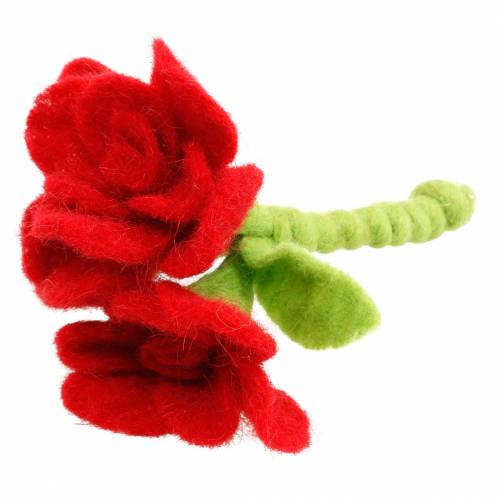 Floristik24 Filtblomma 15cm med 3 blommor