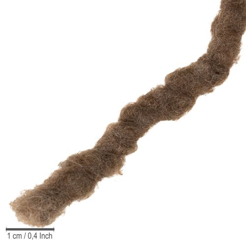 Artikel Brunt ullsnöre, 25m dekorativt band för blomsterhandel och hantverk