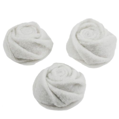 Floristik24 Filtrosa vit Ø8cm H4cm 6st