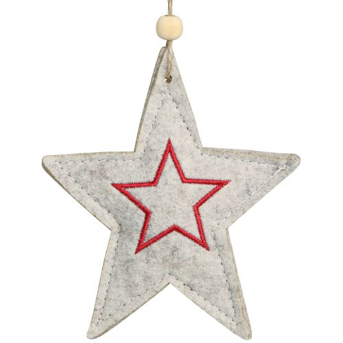 Artikel Filtstjärnor för hängstjärnor Julgransdekorationer beige 13cm 6 st