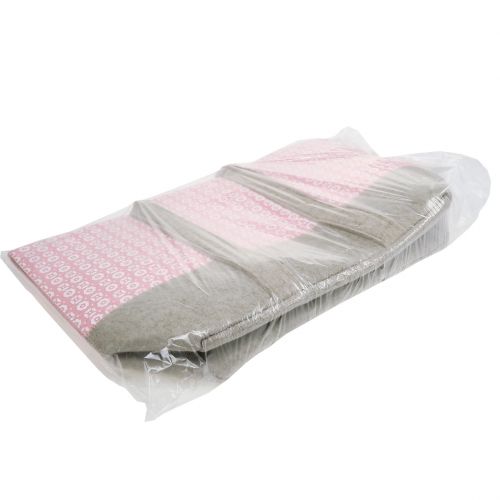 Floristik24 Filtväska rosa-grå med mönster 55cm x 36cm x 18cm