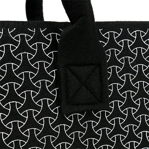 Floristik24 Filtväska svart med mönster 39cm x 20cm x 25cm