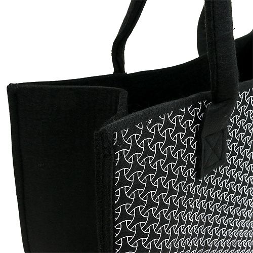 Floristik24 Filtväska svart med mönster 39cm x 20cm x 25cm