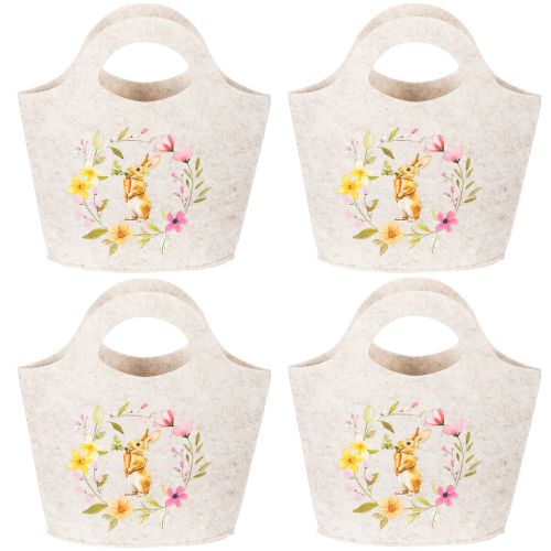 Artikel Filtpåse med söt påskhare, lämplig för vår och sommar, 27 cm, 4 stycken