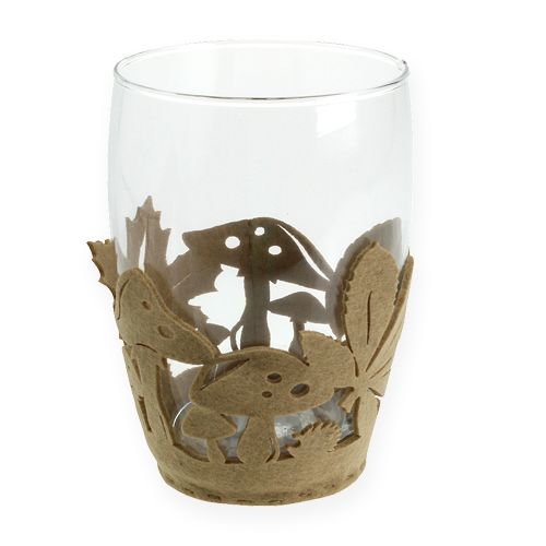 Floristik24 Filtkruka höstfilt dekorationskruka filt beige 2st