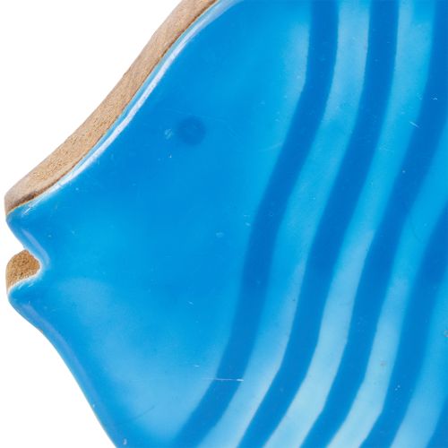 Artikel Träfiskfigur, maritim dekoration, handgjord bordsdekoration för vardagsrum, 22 cm