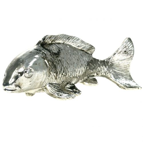 Deko fisk antik silver 14cm