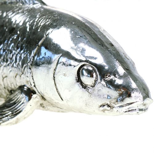 Artikel Dekorativt fisk silver 22cm