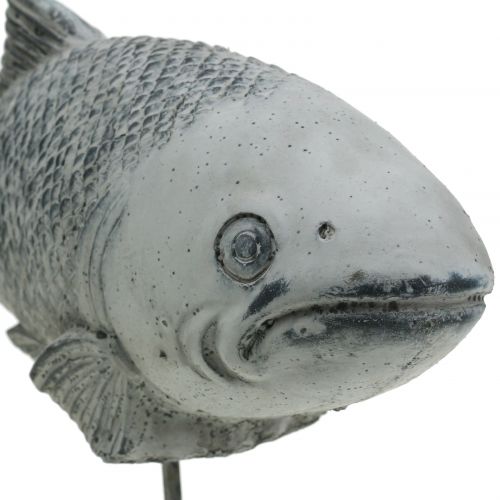 Artikel Trädgårdsfigur fisk på stativ H20cm