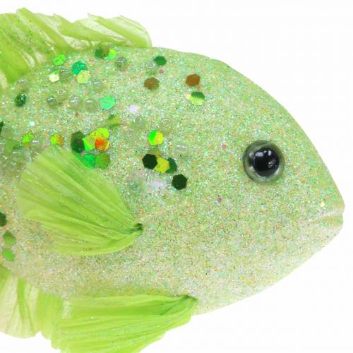Artikel Dekorativ fisk för hängande grön rosa orange blå 13-24cm 6st