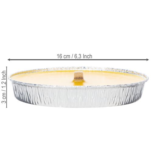 Artikel Citronella doftljus mot insekter, lågskål perfekt för balkonger, terrasser och picknick, 16 cm