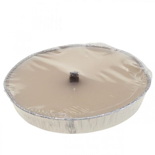 Floristik24 Flameskål utomhusljus i aluminiumskål kräm Ø17cm
