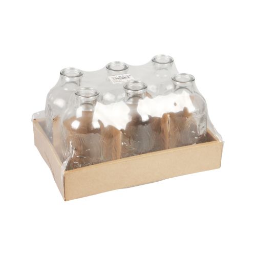 Floristik24 Dekorativa flaskor minivaser glasljusstakar H12,5cm 6 st