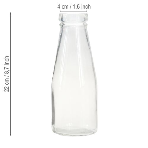Artikel Flaskdekoration glasflaska flaskvas glas Ø8cm 22cm