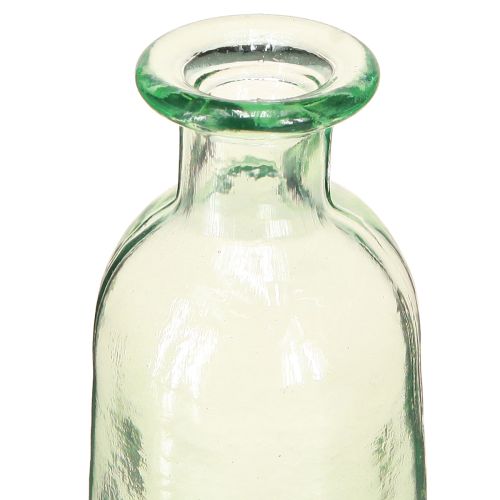 Artikel Flaskdekorationsvas glas klar/grön retro Ø6,5cm H30cm