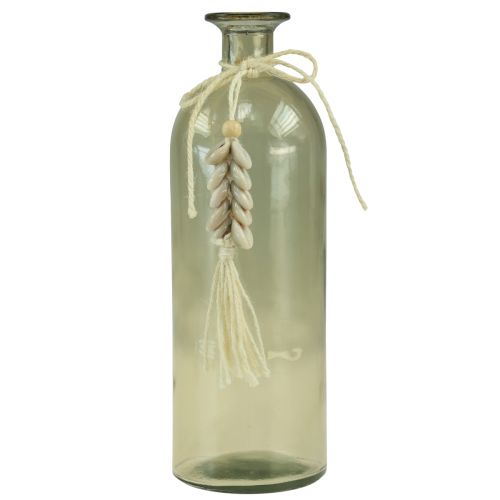 Artikel Flaskor dekorativ glasvas cowrieskal maritima H26cm 2st
