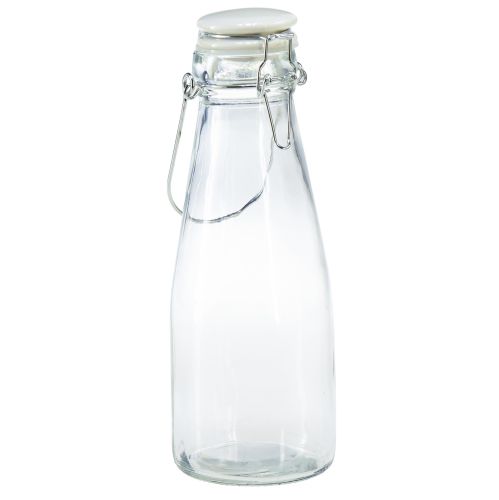 Artikel Flaskdekoration glasflaska med kork Ø8cm 24cm