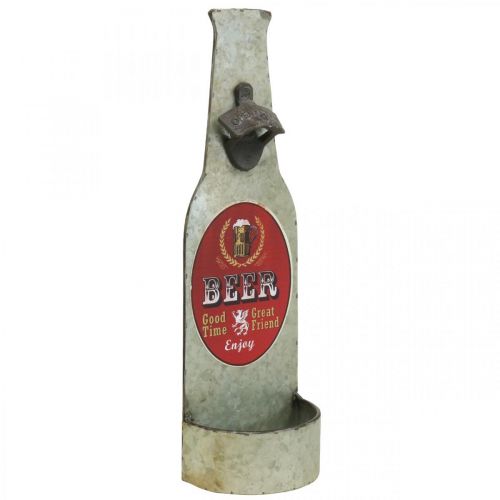 Artikel Flasköppnare vintage metalldekoration med uppsamlingsbehållare H41cm