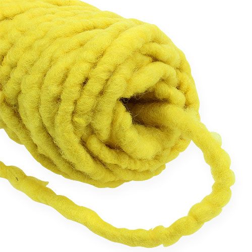 Artikel Filtsnöre fleece Mirabell 25m gul