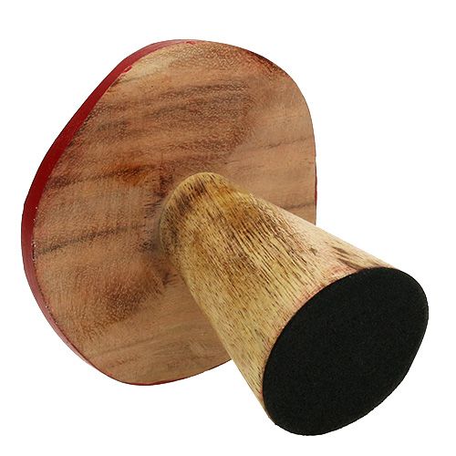 Floristik24 Toadstool Wood Mushroom Mix 9cm -10,5cm Red, Natural 8st