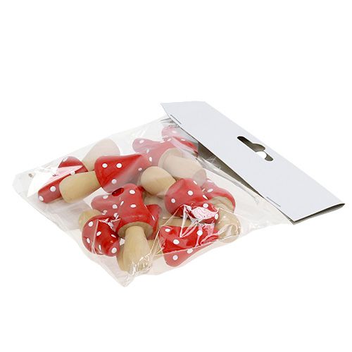 Floristik24 Paddstol av trä 6cm 12st