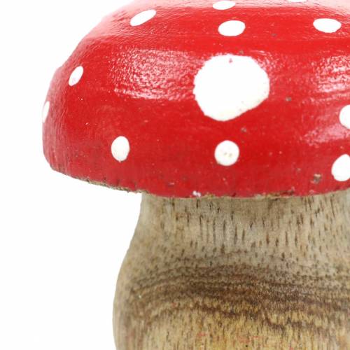 Floristik24 Dekorativa paddelstolar trä Ø4,6–5cm H4,6–4,9cm 6st