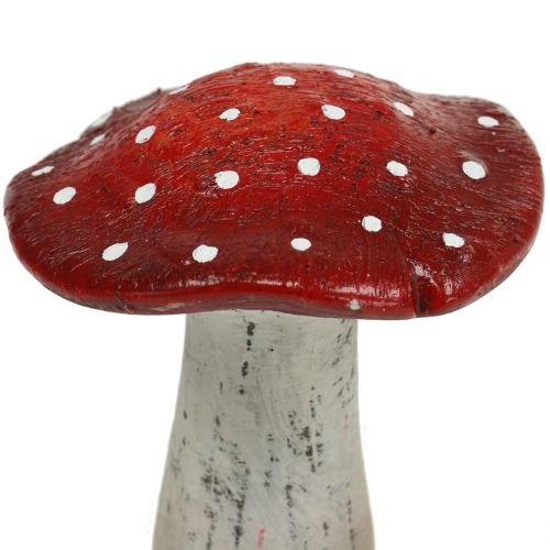 Floristik24 Paddstol av keramikröd, vit H12,5cm 2st