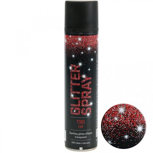 Floristik24 Glitter Spray Röd 400ml