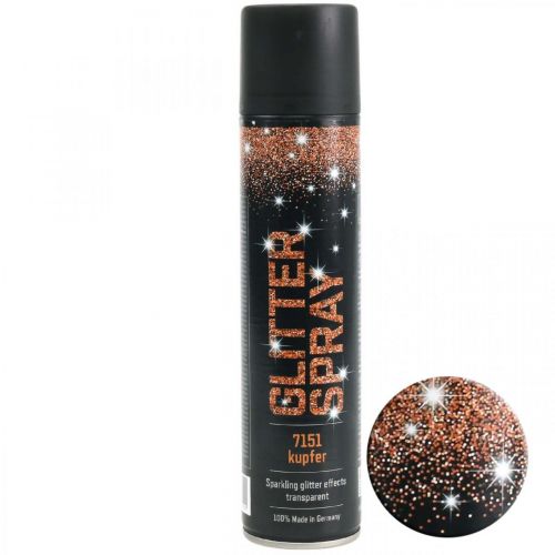 Floristik24 Glitter Spray Koppar Glitter Spray Färg Spray 400ml