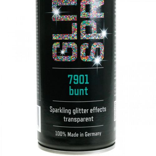 Floristik24 Glitterspray för hantverk färgglad sprayfärg glitter 400ml
