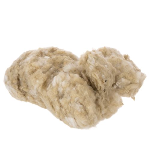 Naturlig beige fårull, lös, för pyssel och dekoration, 250 g