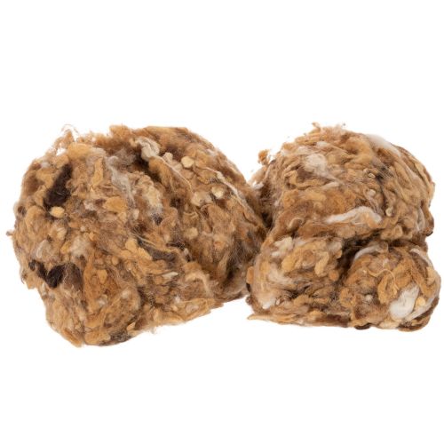 Brun melerad fårull, naturlig ull, lös, för pyssel, 250 g