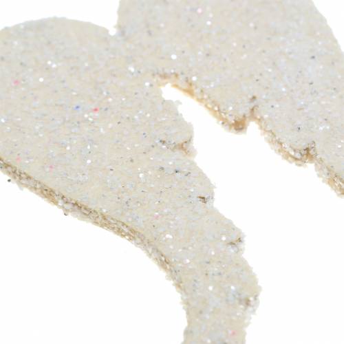 Artikel Spridda änglavingar glitter vita 5cm 48p
