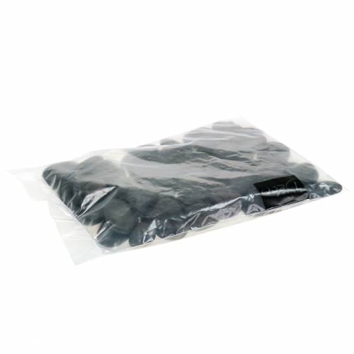Floristik24 River Pebbles Mattsvart Naturstenar Dekorationsstenar L15–60 mm B15–40 mm 2 kg