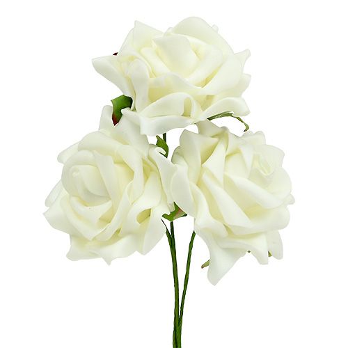 Floristik24 Skumrosa Ø7,5cm kräm 18 st