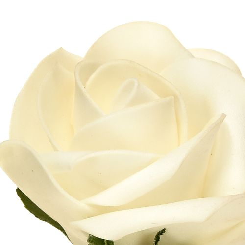 Artikel Skumrosor med stjälkblommor skumkräm Ø7,5cm 18 st