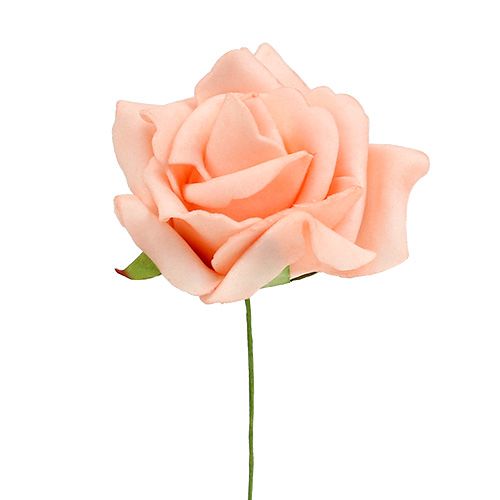 Floristik24 Foam Rose Ø 6cm laxrosa 27 st