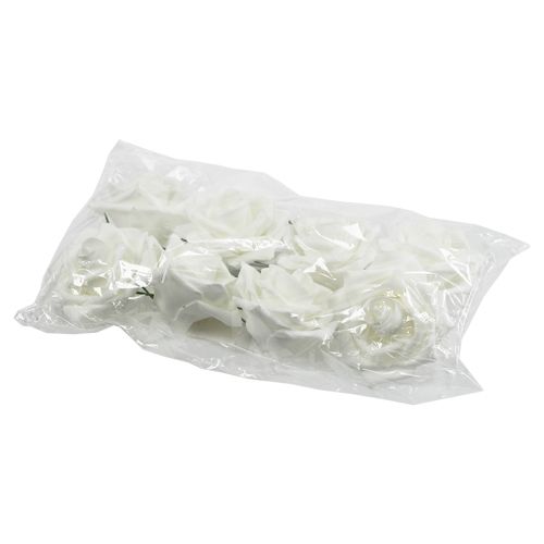 Floristik24 Skumrosa vit Ø10cm 8 st