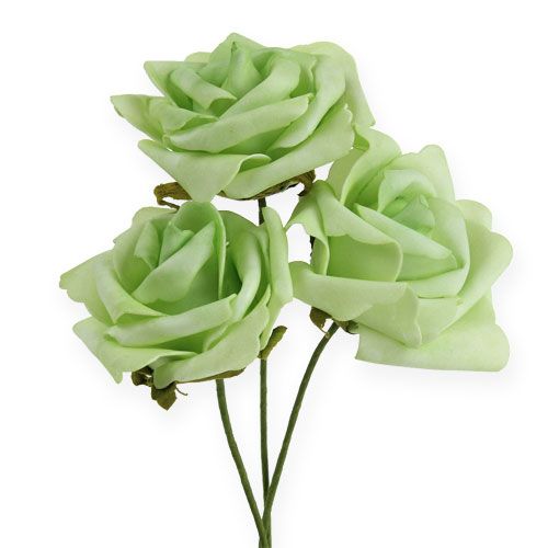 Floristik24 Skumrosa Ø 8cm grön 18 st