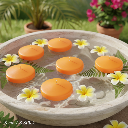 Artikel Flytande ljus perfekt för romantisk dekoration och en avkopplande atmosfär i ditt hem, 8 cm, 8 stycken