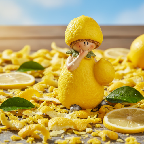 Artikel Citronbarnfigurer, söt bordsdekoration för sommaren i vintagestil, vardagsrum och balkong, 9 cm, 3 delar