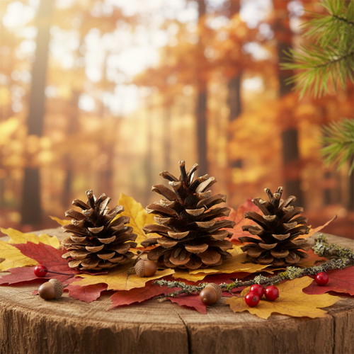 Artikel Svarta kottar 5cm natur 5st