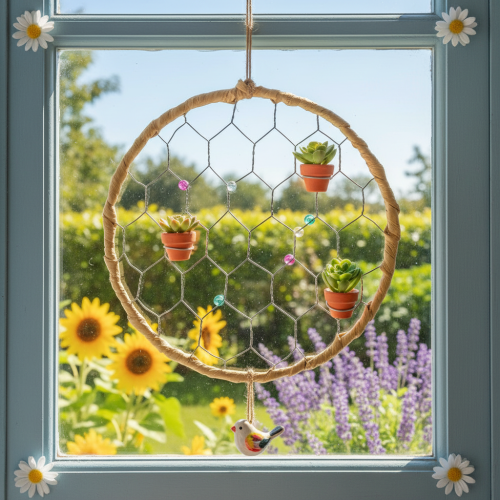 Artikel Dekorativa hängringar i metall, raffia, Ø20 cm, 4 stycken, bohemisk väggdekoration, fönsterdekoration